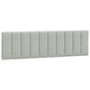 vidaXL Coussin de t&ecirc;te de lit Hanko gris clair 183 cm velours