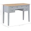 vidaXL Bureau Gris 109,5 x 45 x 77,5 cm Bois