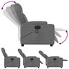 vidaXL Fauteuil inclinable de massage &eacute;lectrique gris fonc&eacute; tissu