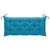 vidaXL Banc de jardin pliable avec coussin 118 cm Bambou