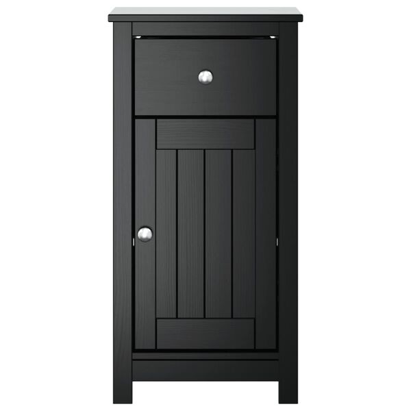 vidaXL Armoire de salle de bain BERG noir 40x34x80 cm pin massif