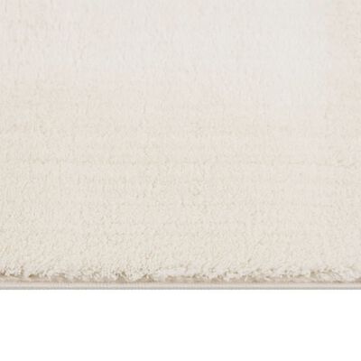 vidaXL Tapis shaggy crème blanc 120x183 cm polyester