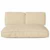 vidaXL Ensemble de coussins 3 pcs Beige Tissu Oxford