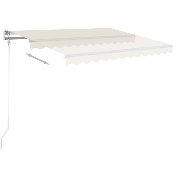 vidaXL Auvent rétractable automatique 300x250 cm crème
