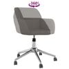 vidaXL Chaise pivotante de bureau Gris fonc&eacute; Tissu