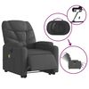 vidaXL Fauteuil inclinable de massage électrique gris foncé tissu