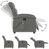vidaXL Fauteuil de massage inclinable gris fonc&eacute; tissu