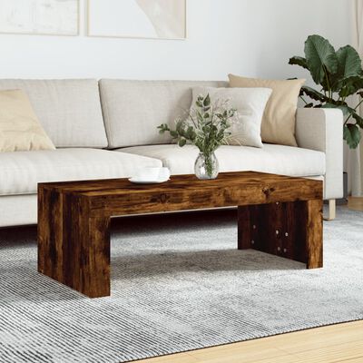 vidaXL Table basse chêne fumé 102x50x36 cm bois d'ingénierie