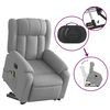 vidaXL Fauteuil inclinable de massage &eacute;lectrique gris clair tissu