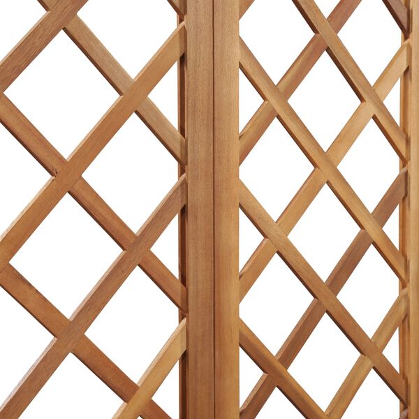 vidaXL Jardini&egrave;re avec banc et treillis Bois d'acacia massif