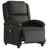 vidaXL Fauteuil inclinable de massage électrique noir cuir véritable