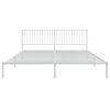 vidaXL Cadre de lit m&eacute;tal sans matelas et t&ecirc;te de lit blanc 193x203 cm