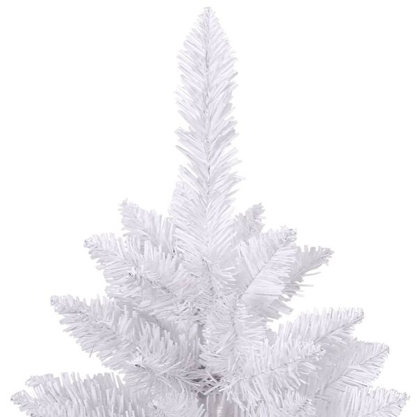 vidaXL Sapin de No&euml;l artificiel &agrave; charni&egrave;res avec support blanc 240 cm