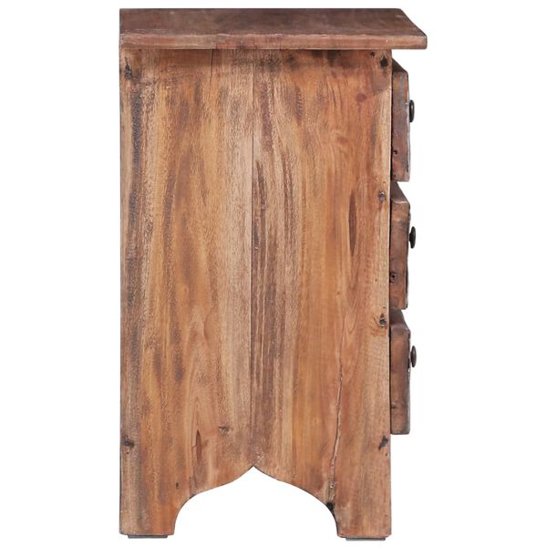vidaXL Table de chevet 30x30x51 cm bois d'acajou massif