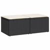 vidaXL Salon de jardin avec coussins 2 pcs noir r&eacute;sine tress&eacute;e acacia