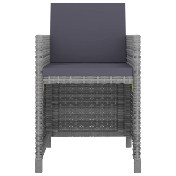 vidaXL Ensemble à manger d'extérieur avec coussins 9pcs résine tressée