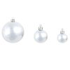 vidaXL Ensemble de boules de Noël 100 pcs 3/4/6 cm Blanc/Gris