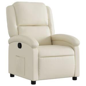 vidaXL Fauteuil inclinable crème similicuir
