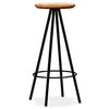 vidaXL Tabourets de bar lot de 2 bois massif de r&eacute;cup&eacute;ration