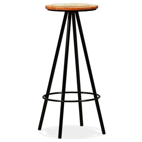vidaXL Tabourets de bar lot de 2 bois massif de r&eacute;cup&eacute;ration