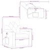 vidaXL Fauteuil inclinable de massage &eacute;lectrique gris clair tissu