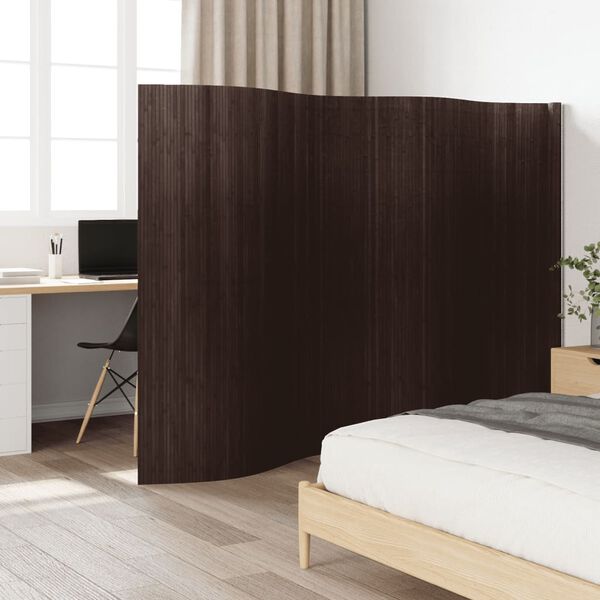 vidaXL Cloison de s&eacute;paration marron fonc&eacute; 165x400 cm bambou