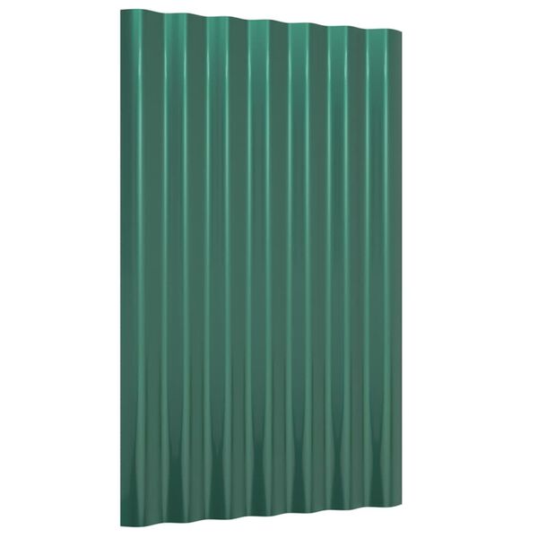 vidaXL Panneaux de toiture 12 pcs Acier galvanisé Vert 60x36 cm