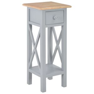 vidaXL Table d'appoint Gris 27 x 27 x 65,5 cm Bois