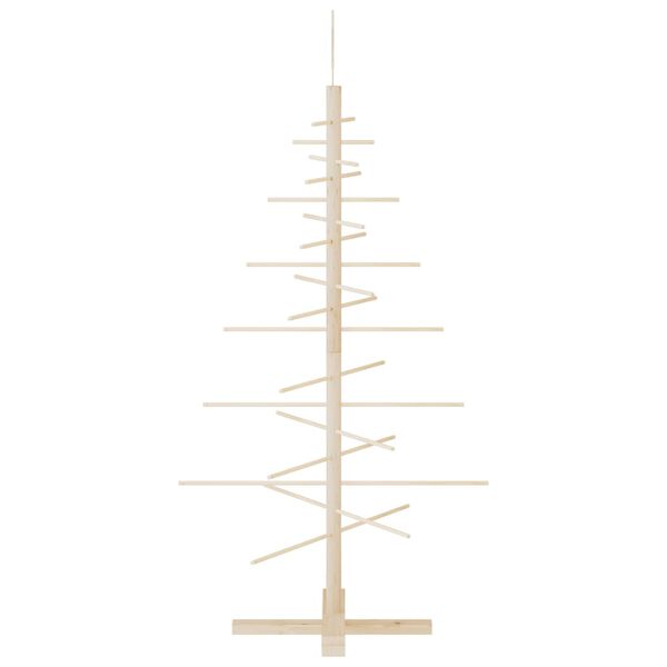 vidaXL Arbre de No&euml;l en bois pour d&eacute;coration 125 cm bois massif de pin