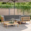 vidaXL Salon palette de jardin avec coussins 4pcs bois d'acacia massif