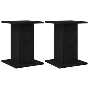 vidaXL Support de Plante 2 pcs Ch&ecirc;ne noir 30 x 30 x 40 cm