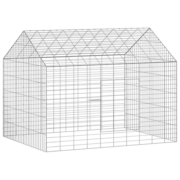 vidaXL Cage pour lapins Argent 400 x 78 x 78 cm Acier galvanis&eacute;