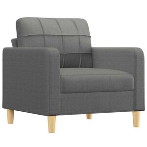 vidaXL Fauteuil Gris fonc&eacute; 60 cm Tissu