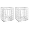 vidaXL Poteaux &agrave; panier de gabion 2 pcs 50x50x60 cm Fer