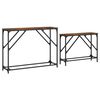 vidaXL Tables console gigognes 2 pcs chêne fumé bois d'ingénierie