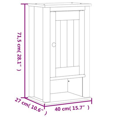 vidaXL Armoire murale de salle de bain BERG blanc bois de pin massif