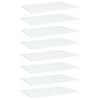 vidaXL Panneaux de biblioth&egrave;que 8 pcs Blanc 60x40x1,5 cm Agglom&eacute;r&eacute;
