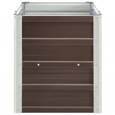 vidaXL Lit surélevé de jardin Acier galvanisé 240x40x45 cm Marron