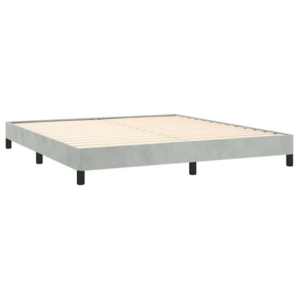 vidaXL Cadre de lit sans matelas gris clair California velours