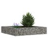 vidaXL Lit surélevé à gabion Acier galvanisé 100x100x20 cm