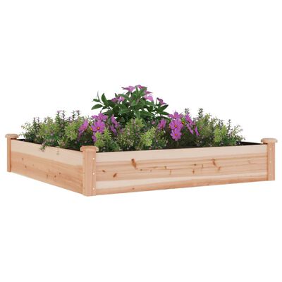 vidaXL Lit surélevé de jardin doublure 120x120x25 cm bois massif sapin