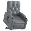 vidaXL Fauteuil inclinable de massage gris similicuir