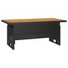 vidaXL Table de jardin noir 100x50x43/63 cm acacia et r&eacute;sine tress&eacute;e