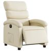 vidaXL Fauteuil inclinable &eacute;lectrique cr&egrave;me similicuir