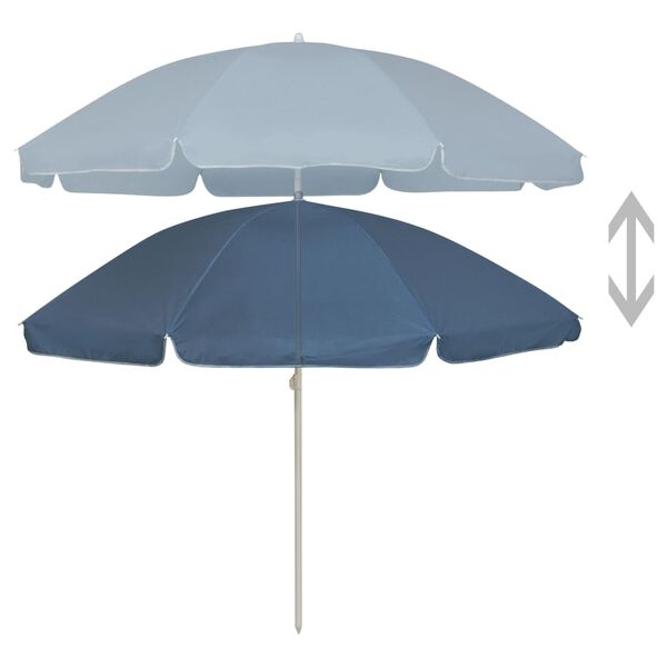vidaXL Parasol de plage bleu 240 cm