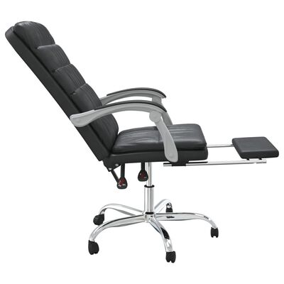 vidaXL Fauteuil inclinable de bureau Noir Similicuir