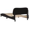 vidaXL Cadre de lit sans matelas Hvar noir 100x190 cm similicuir