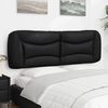 vidaXL Coussin de tête de lit Hvar noir 153 cm similicuir