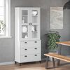 vidaXL Buffet VIKEN blanc 80x40x190 cm bois massif de pin