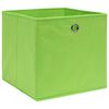 vidaXL Boîtes de rangement 4 pcs Vert 32x32x32 cm Tissu